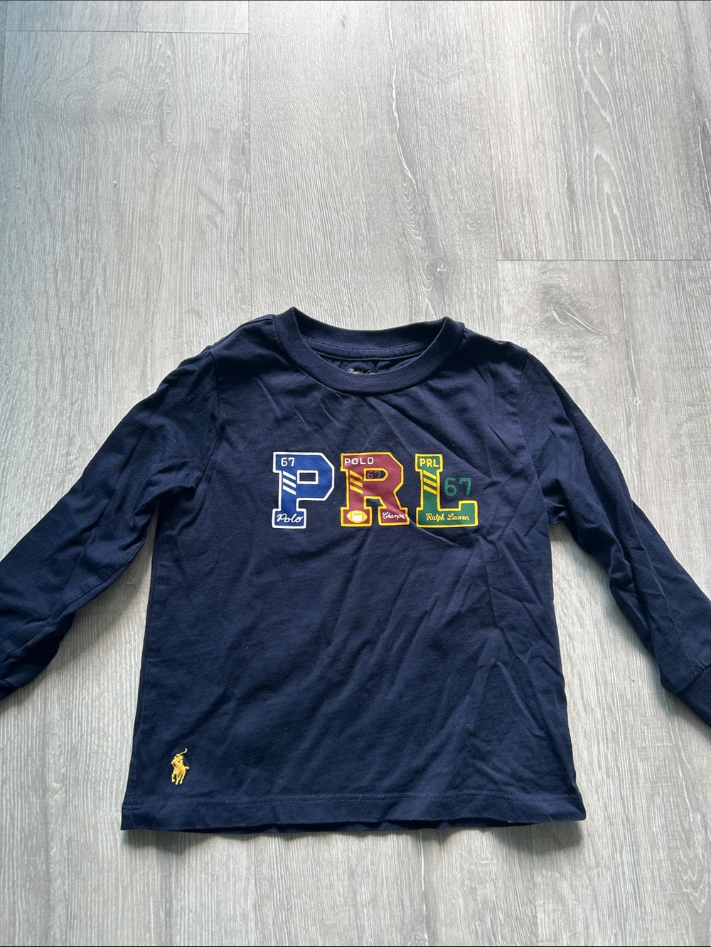 Polo by Ralph Lauren Navy Long-Sleeve 'PRL' Graphic Tee